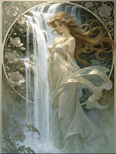 Art nouveau unique lady - unique,