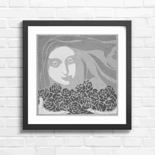 Vintage art nouveau girl - girl, with