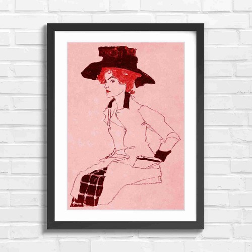 Art nouveau fashion girl - art,