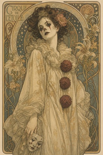 Creepy art print - print, clown