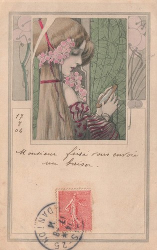 Art nouveau glamour girl - nouveau,