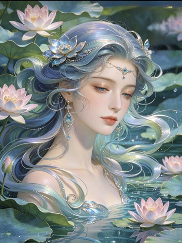 Art nouveau lady - art,