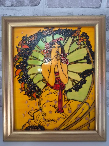 Vintage art nouveau glass - art,