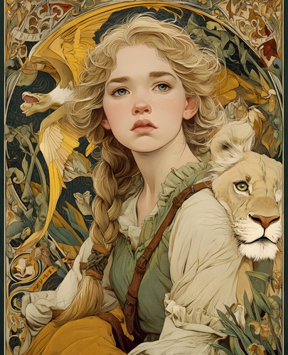 Blonde girl art - blonde, nouveau