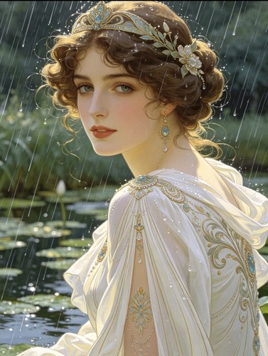 Art nouveau lady - nouveau, of
