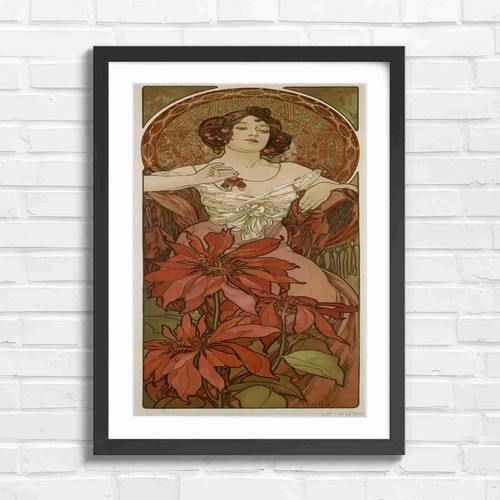 Art nouveau ruby girl - art,