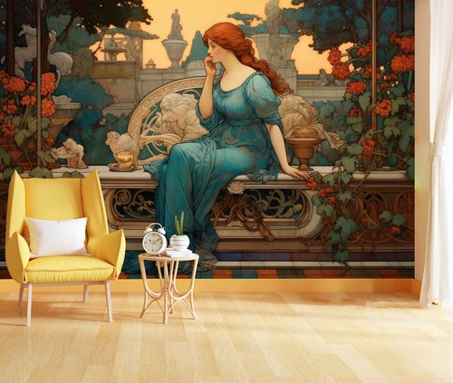 Art nouveau print woman - nouveau, a