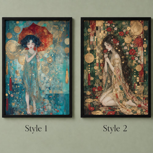 Vintage art nouveau woman - art,