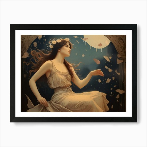 Art print girl - print, a