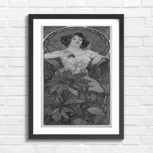 Art nouveau ruby girl - ruby, floral