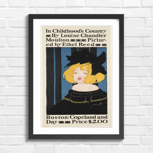 Art nouveau girl with - with, blonde