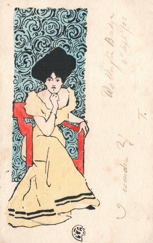 Art nouveau glamour girl - nouveau,