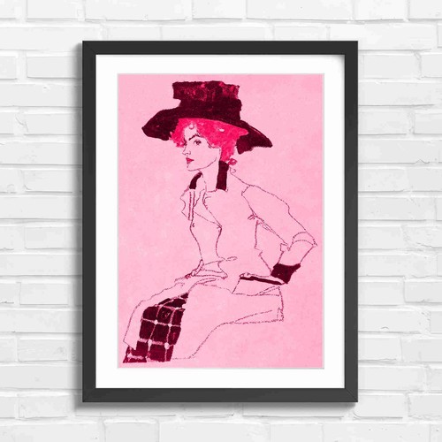 Art nouveau fashion girl - art,